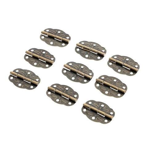 8 of 20pcs Antique Butterfly Hinges For Wooden Jewelry Box Set with vintage iron design, decorative hardware for cabinets, 30x20mm size
