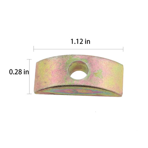 14 Pack M6 Half Moon Nut Washers Heavy Duty Alloy Spacers For Wooden Furniture Connectors Drawers Cabinets Rock Solid Build Zero Sweat DIY Setup Pro Grade Zinc Fasteners, gold-toned washer 1.12 in x 0.28 in.