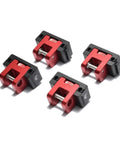 Advanced Premium Heavy Duty Full Cnc Parts Kit Aluminum Alloy Frame For 3D Printer Mods includes four red and black channel mounts.