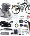 100Cc Bicycle Engine Kit For 26 To 28 Inch Bikes 2 Stroke Gas Motor Conversion With Air Cooling Upgraded Sprocket Red Speed Carburetor CDI And Full Accessories For Quick DIY Bike Motor Build displayed with parts and a bike