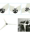 Badass 3 Piece Wind Turbine Blade Screw Kit with Stainless Steel Nuts Heavy Duty Hub Center Cap Fits 135mm Horizontal Systems for Fast Fix Ups That Will Never Give Out, showing components and assembly.