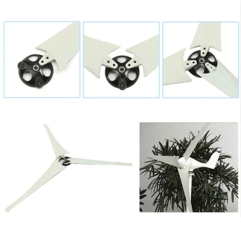 Badass 3 Piece Wind Turbine Blade Screw Kit with Stainless Steel Nuts Heavy Duty Hub Center Cap Fits 135mm Horizontal Systems for Fast Fix Ups That Will Never Give Out, showing components and assembly.