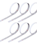 Six Pack Adhesive Flexible Tape Measures Set, 1m And 2m Lengths, Self Sticking Ruler Tools For Home Projects, rolled and arranged in a row