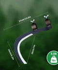 Durable Manganese Steel Blade Sickle With Replaceable Wooden Handle Handheld Multipurpose Garden Weeding Tool For Grass And Weeds Straw Cutting Easy Handle Swap Large Size For Quick Yard Work with blade dimensions and weight details