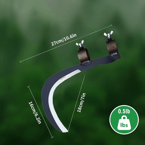 Durable Manganese Steel Blade Sickle With Replaceable Wooden Handle Handheld Multipurpose Garden Weeding Tool For Grass And Weeds Straw Cutting Easy Handle Swap Large Size For Quick Yard Work with blade dimensions and weight details