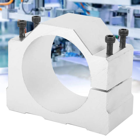 Rock Solid 80mm Cnc Spindle Motor Mount Bracket Heavy Duty Aluminum Alloy Mounting Base, precision design with screws.