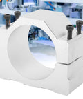 Built Different Aluminum Cnc Motor Clamping Bracket For 80 Millimeter Spindle Mount Base Plate with knurled grip and mounting hardware.
