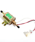 12V Universal Inline Fuel Pump Low Pressure 2.5 To 4 PSI, 30 GPH, 8mm Hose, suitable for small engines, with connector wires