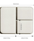 Premium PU Leather Jewelry And Key Organizer Grab-And-Go Tray dimensions with three compartments