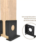 Heavy Duty Adjustable 4x4 Fence Post Anchor Base Brackets Kit For Decks Pergolas Railings Handrails And Mailboxes Floor Flange Mounts 8 Pack Sturdy Metal Construction With Powder Coat Finish Built Tough For Outdoor Use