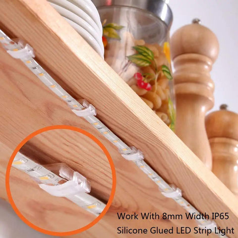 Double Installation LED Strip Light Mounting Brackets With Self Adhesive Tape And Screws, Fits 8.0 To 10.5mm Width And Under 2.8mm Height, Indoor LED Clips Kit With 102 Screws For Quick, Solid Mounting