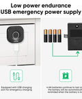 Smart Cabinet Lock With Fingerprint, Bluetooth App And Apple Watch Unlock showing USB and battery power options