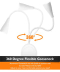 Total Game Changer Led Wall Mount Reading Lamp With Touch Panel And Five Dimmer Settings For Peak Cozy Vibes Includes Usb Charge Port Smart Night Timer And Flexible Gooseneck Design In Clean White with 360-degree flexibility