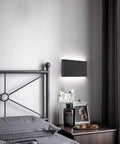 Black LED Wall Lamp For Hallway And Bedroom 10W Up And Down Sconce All Metal Aluminum Housing 12 Inch Stairwell Wall Light beside bed