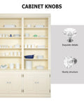 Hella Bright Acrylic Drawer Knobs 6 Pack Single Hole Cabinet Pulls Top Shelf Dresser Handles displaying knobs on cream cabinet.