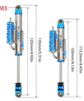 Blue 125mm Dope Simulated Negative Pressure Damper Shock Absorber for RC Crawler UT4 TRX4 RR10 Wraith DIY Upgrade CNC Aluminum