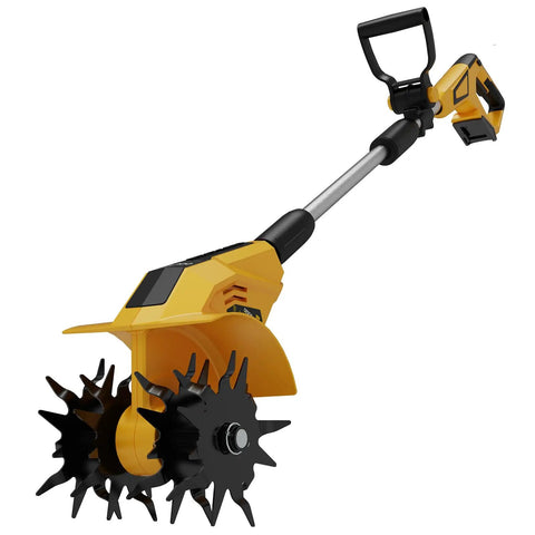 Brushless Tiller Cultivator Cordless Garden Rototiller For 20V Max Battery Tool Only No Gas 8.9 Inch Tilling Width And 7.1 Inch Depth