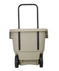 15 Gallon Resin Rolling Lawn And Utility Cart With Retractable Handle And 7 Inch Wheels, Lightweight Yard Hauler