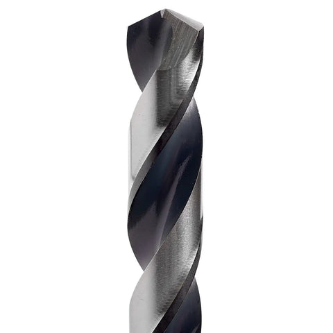 Close-up of a drill bit with 135° split point from 29 Piece Jobber Length Drill Bit Set 1/16 To 1/2 Inch By 64ths With 3 Flats