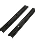 Heavy Duty Bottom Mounted Drawer Slides Runners Concealed Cabinet Hardware Built Tough durable black undermount rails for smooth operation.