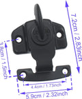 Tough As Nails Table Leaf Connectors With Screws Nail The Installation On Extension Tables And Drawers Heavy Duty Furniture Lock Hardware Secure Gear Black Double Pack Kit side view showing dimensions and locking mechanism