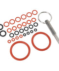 Rock Solid Silicone Coffee Machine O Ring Seals Repair Kit With 30 Pcs Essential Gaskets Plus Stainless Steel Tool Key For Leak Proof Seal Maintenance On Espresso Makers To Bash Drips And Banish Nasty Spills While Maintaining Heat Resistance. silicone O-rings and tool