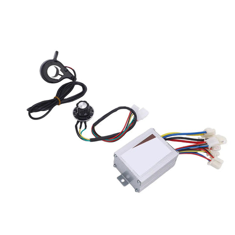 Electric Bike Motor Controller Kit With Smooth Speed Control aluminum alloy controller, wires, and throttle for trikes, black finish