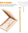 Half Moon Lash Mirror For Eyelash Extensions Large Viewing Window High Definition Clarity Easy To Use Tool For Precise Lashes Fits All Eye Shapes Remove Protective Film Before Use, gold metal handle in box
