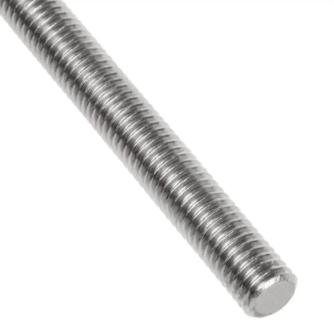 Close-up of a 10 Pack M8 x 250mm Fully Threaded Stainless Steel Rods 304 Grade Right Hand Thread 1.25mm Pitch Long Threaded Screws