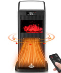 Infrared Sensor Space Heater With Realistic Fireplace Flame Effect 1500W Ceramic Oscillating Heater with remote control