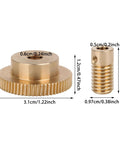 Brass Gear Wheel 0.5 Modulus 60T With 6mm Bore And 31x12mm Gear Shaft For Precision Small Drive Reducers Industrial Replacement Accessory For CNC Robotics And DIY Projects, brass gear and shaft with dimensions