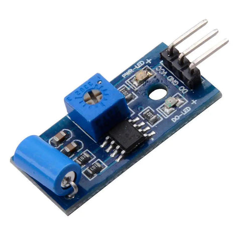 5Pcs SW 420 Vibration Sensor Module Vibration Switch Alarm Sensor Module For Arduino And Microcontrollers With Digital Output 3.3V To 5V LM393 Comparator Included Plug And Play, blue PCB