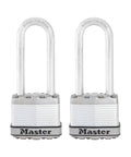 Magnum Heavy Duty Padlock With Key Two Pack Keyed Alike for Outdoor Use displaying dual armor construction and steel body.