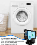 Heavy Duty 110V Washing Machine Door Lock For Lockdown Safe Washes, Keeps The Door Locked Through Every Cycle, Stops Water Leaks And Accidental Openings, Easy Install, Built Tough, Fits GE Haier WH01X28354, blue and black