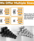 Invisible Cabinet Door Hinges 4 Pack Concealed 180 Degree Hinges for Frameless Cabinets Completely Hidden When Closed in various sizes