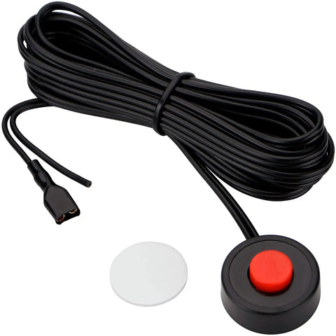 Red button switch and black wire for 12V Air Horn Wiring Kit For Cars, Trucks And Boats With Button Switch, Harness, Relay