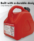 Portable 1.5 Gallon Gas Can With Transfer Hose And Nozzle For Gas And Diesel Anti Spill Design And Child Resistant Cap