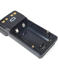 Built Tough 2X18650 Battery Case Compatible With Motorola Two Way Radios Xpr7350 Xpr7550 showing interior battery compartment.