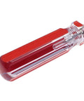 Premium Five Piece Metric Spanner Screwdriver Set With Strong Magnetic Tips And Ergonomic Handle, close-up of red handle.