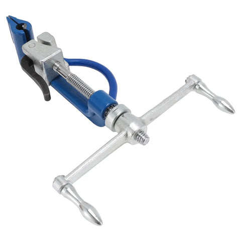 Heavy Duty Self Locking Steel Strap Bander Kit With Stainless Steel Strapping Tool For Boat Industry And Tough Jobs, blue and silver