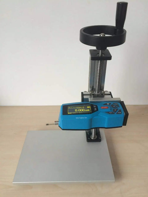 Hella Portable Digital Surface Roughness Meter With Crystal Clear LCD Display for precise measurements on a flat surface.