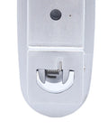 Rock Solid Heavy Duty Folding Coat Hooks Black Aluminum Wall Hangers For Bathrooms And Bedrooms smooth retracting mechanism close-up view.