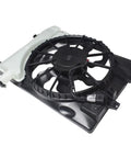 Straight Shot Radiator Cooling Fan Direct Swap Replacement For Hyundai Elantra Hybrid 2014 To 2016, durable plastic build with fan blades.