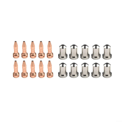 Plasma Cutter Consumables 23 27 30 Piece Set With 10 Electrodes 33366XL 10 80 Amp Cutting Tips 33418 And 10 Rings 33367