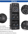 Close-up of Mercedes Benz Master Power Window Switch Driver Front Side Replacement For 2008 2017 C Class OEM 2049055402