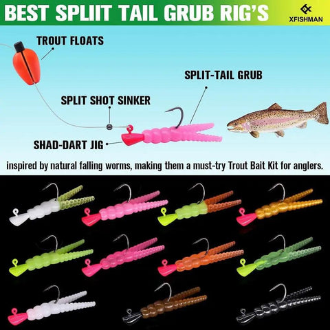 Trout Lure Kit 165-Piece Set ✓
