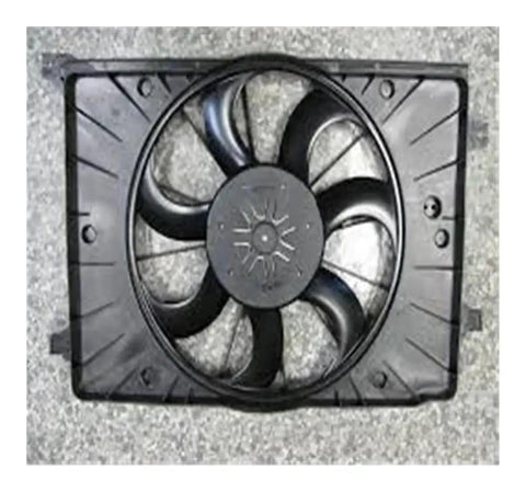 Heavy Duty Radiator Cooling Fan Assembly For Chevrolet Bolt EV 2017 To 2020 in black with dual ball bearing motor design.