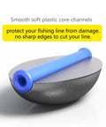 Olive Lead Egg Sinker Weights Set, Oval Shape Bass Casting Tackle For Saltwater And Freshwater Fishing, plastic core channel detail
