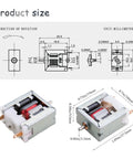 Small But Mighty Five Pack Micro 020 DC Motors 3V 15000 RPM Bare Square Motors With Carbon Brushes dimensions and diagram