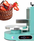 Green Birthday Cake Cream Smoothing And Filling Machine For 4 To 12 Inch Round Cakes Pro Grade Aluminum Turntable